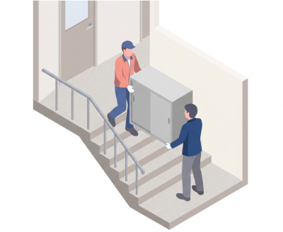 階段上げ作業のイラスト